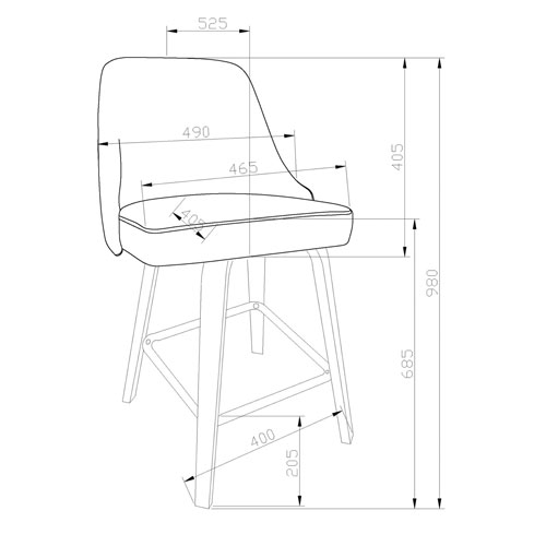 !NSpire Oakley Contemporary Counter Height Swivel Barstool - Set of 2 - Charcoal