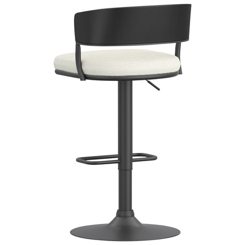 !NSpire Kazan Contemporary Adjustable Height Air-Lift Barstool - Set of 2 - Ivory