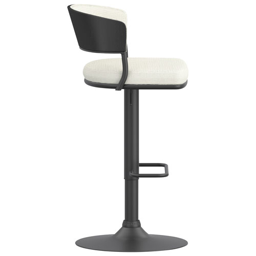 !NSpire Kazan Contemporary Adjustable Height Air-Lift Barstool - Set of 2 - Ivory