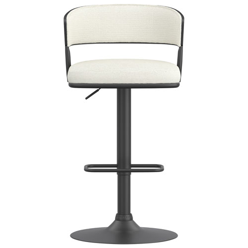 !NSpire Kazan Contemporary Adjustable Height Air-Lift Barstool - Set of 2 - Ivory