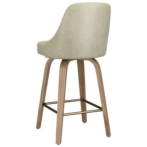 !NSpire Oakley Contemporary Counter Height Swivel Barstool - Set of 2 - Ivory