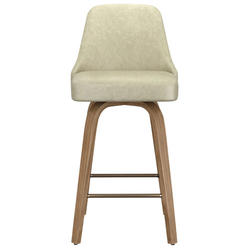 !NSpire Oakley Contemporary Counter Height Swivel Barstool - Set of 2 - Ivory