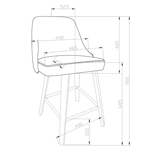 !NSpire Oakley Contemporary Counter Height Swivel Barstool - Set of 2 - Ivory