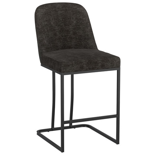 !NSpire Dario Contemporary Counter Height Barstool - Set of 2 - Charcoal