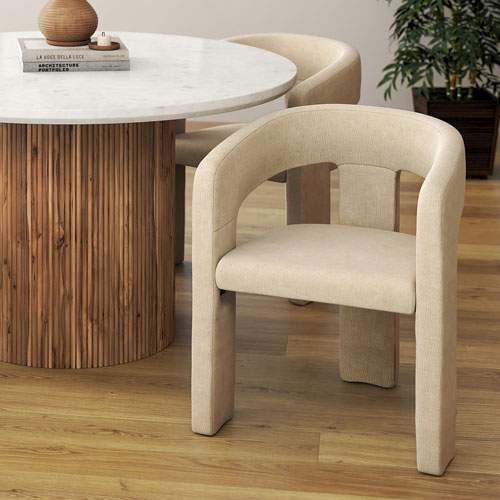 !Nspire Amara Contemporary Fabric Dining Chair - Set of 2 - Beige