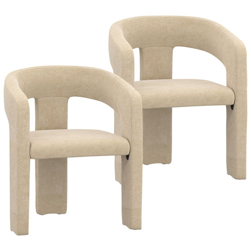 !Nspire Amara Contemporary Fabric Dining Chair - Set of 2 - Beige