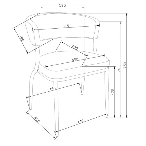 !Nspire Kazan Contemporary Fabric Dining Chair - Set of 2 - Ivory