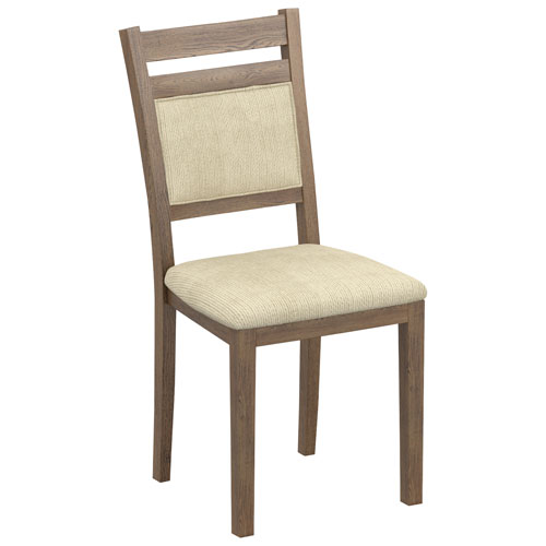 WHI Conrad Contemporary Fabric Dining Chair - Set of 2 - Walnut