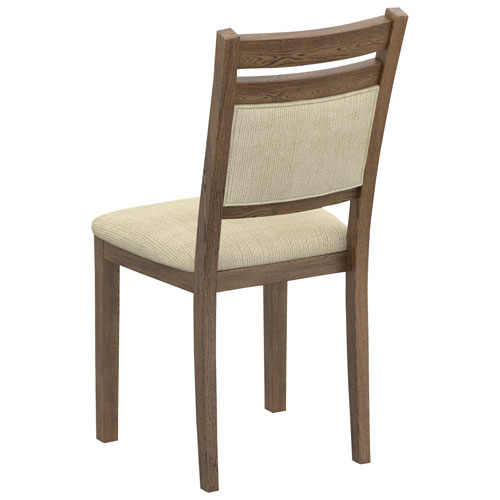 WHI Conrad Contemporary Fabric Dining Chair - Set of 2 - Walnut