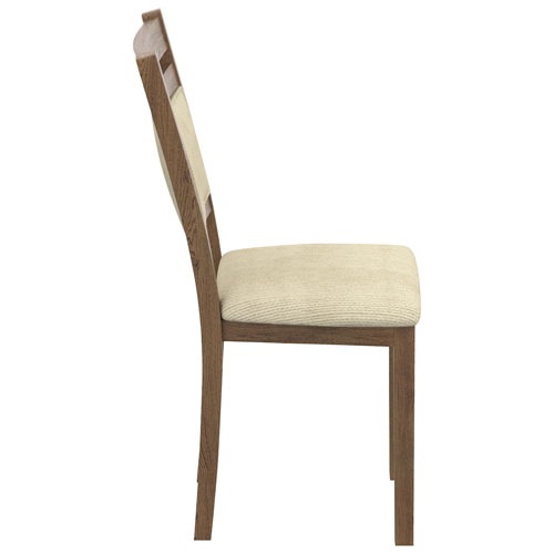 WHI Conrad Contemporary Fabric Dining Chair - Set of 2 - Walnut