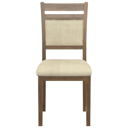 WHI Conrad Contemporary Fabric Dining Chair - Set of 2 - Walnut