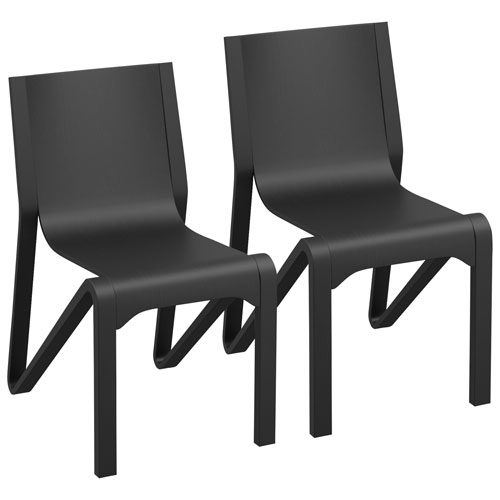 !Nspire Soren Contract Grade Contemporary Dining Chair - Set of 2 - Black