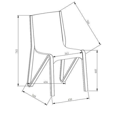 !Nspire Soren Contract Grade Contemporary Dining Chair - Set of 2 - Black