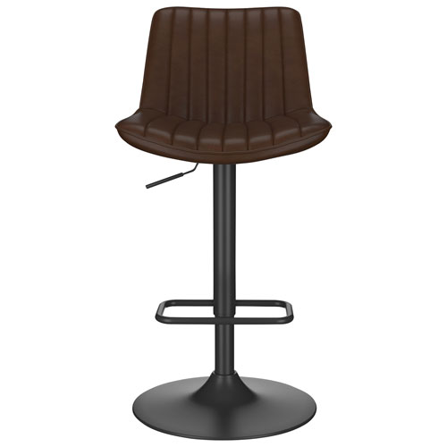 !NSpire Kosi Contemporary Adjustable Height Air-Lift Barstool - Set of 2 - Brown