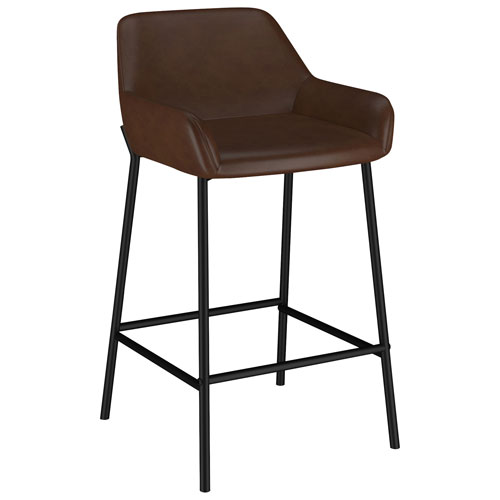 !NSpire Baily Contemporary Counter Height Barstool - Set of 2 - Brown