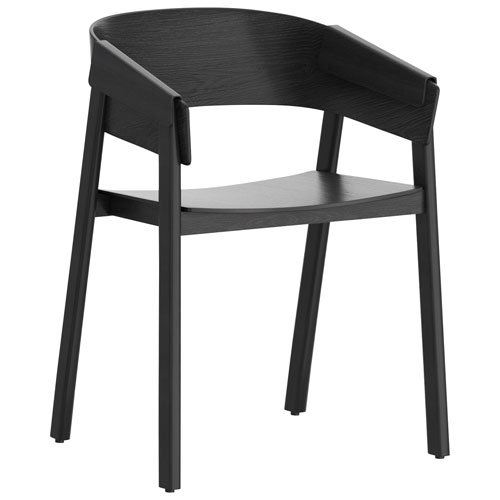 Chaise de salle à manger contemporaine de qualité commerciale Mateo de !Nspire - Ensemble de 2 - Noir