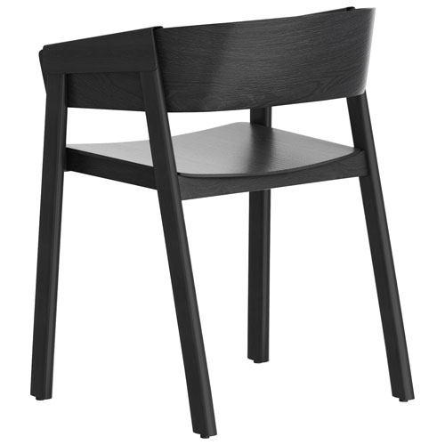 Chaise de salle à manger contemporaine de qualité commerciale Mateo de !Nspire - Ensemble de 2 - Noir