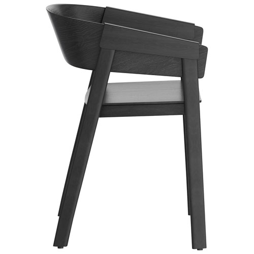 Chaise de salle à manger contemporaine de qualité commerciale Mateo de !Nspire - Ensemble de 2 - Noir