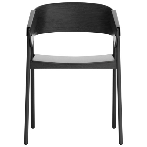 Chaise de salle à manger contemporaine de qualité commerciale Mateo de !Nspire - Ensemble de 2 - Noir