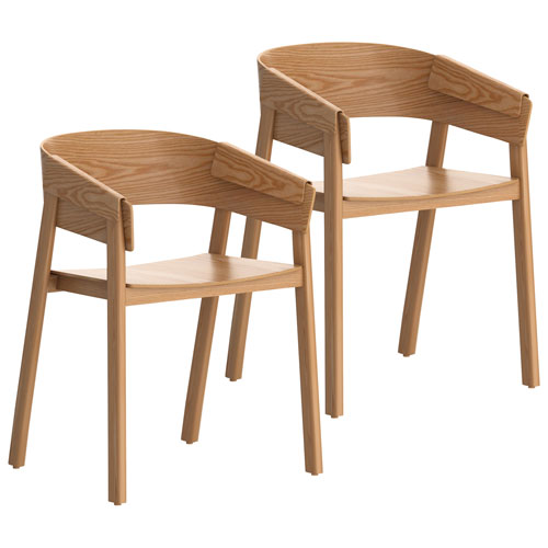 !Nspire Mateo Contract Grade Contemporary Dining Chair - Set of 2 - Natural