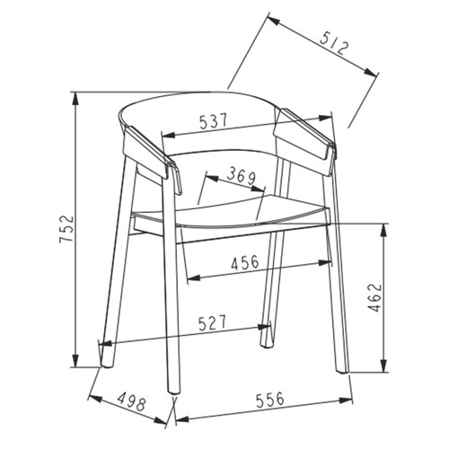 !Nspire Mateo Contract Grade Contemporary Dining Chair - Set of 2 - Natural