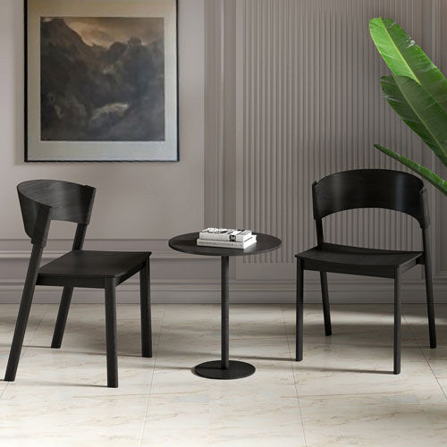 !Nspire Elias Contract Grade Contemporary Dining Chair - Set of 2 - Black