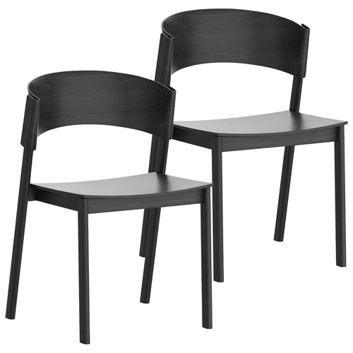 !Nspire Elias Contract Grade Contemporary Dining Chair - Set of 2 - Black