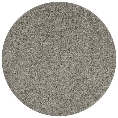 !Nspire Round Fabric Swivel Ottoman - Warm Grey