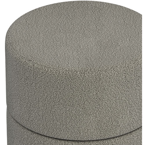 !Nspire Round Fabric Swivel Ottoman - Warm Grey