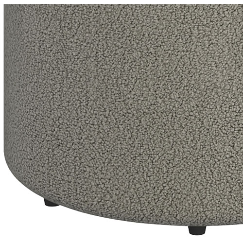 !Nspire Round Fabric Swivel Ottoman - Warm Grey