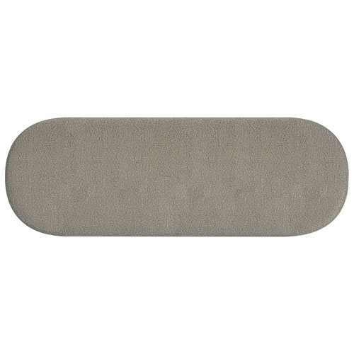 !Nspire Contemporary Boucle Polyester Oval Bench - Warm Grey