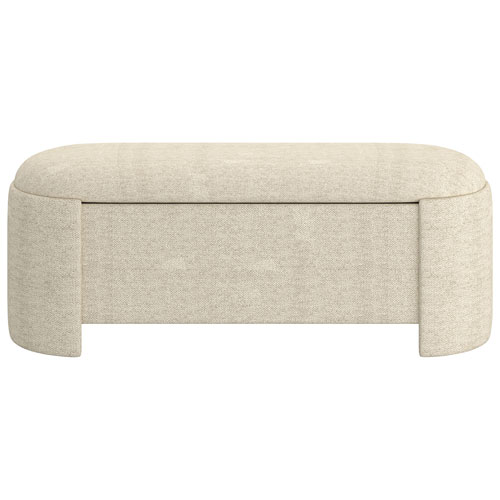 Inspire Fabric Bench Ottoman - Beige