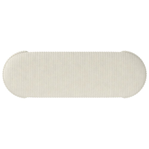 Inspire Fabric Bench Ottoman - Ivory