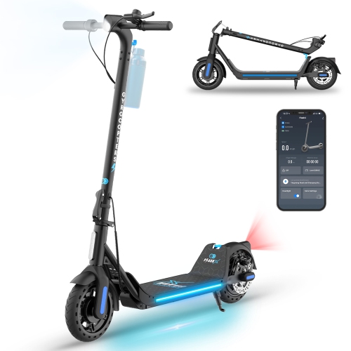 Image 1 de 9.. Trottinette électrique FlashX 2025 de Gyrocopters pour adultes et adolescents avec lumières LED brillantes, design amélioré, pneus increvables |