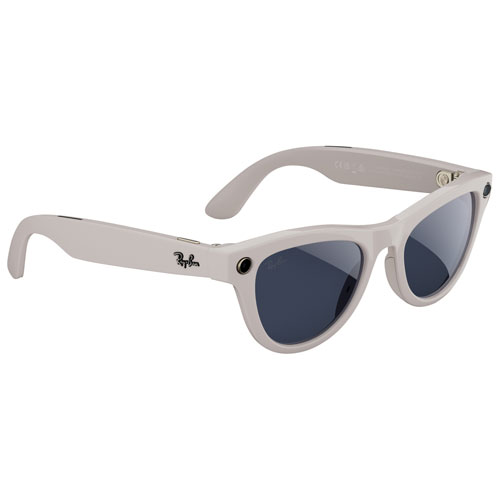 Lunettes Skyler de Ray-Ban | Meta avec IA, photo, vidéo, audio et messagerie - Gris poudré brillant/Transitions
