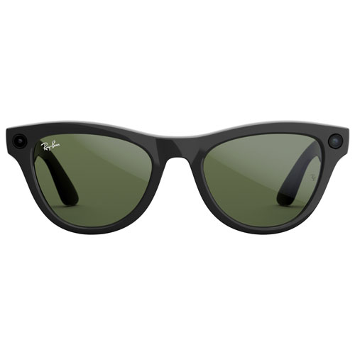 Lunettes Skyler de Ray-Ban | Meta avec IA, photo, vidéo, audio et messagerie - Noir brillant/Vert G15