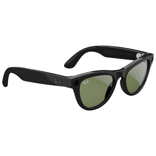 Lunettes Skyler de Ray-Ban | Meta avec IA, photo, vidéo, audio et messagerie - Noir brillant/Vert G15