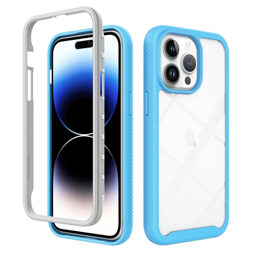 Image 1 de 3.. Étui transparent Guardian bleu ciel de PANDACO pour iPhone 15 Pro
