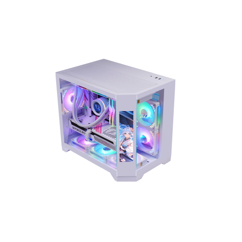 Uniway Gaming PC AMD Ryzen7 7700/ AIO Liquid Cooled/1TB Nvme SSD/32GB RAM/NVIDIA RTX 5070/ Build-in Monitor/ DLSS4 / VR AI Ready/ Win11 Pro - English