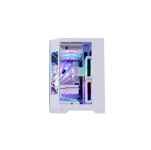 Uniway Gaming PC AMD Ryzen7 7700/ AIO Liquid Cooled/1TB Nvme SSD/32GB RAM/NVIDIA RTX 5070/ Build-in Monitor/ DLSS4 / VR AI Ready/ Win11 Pro - English