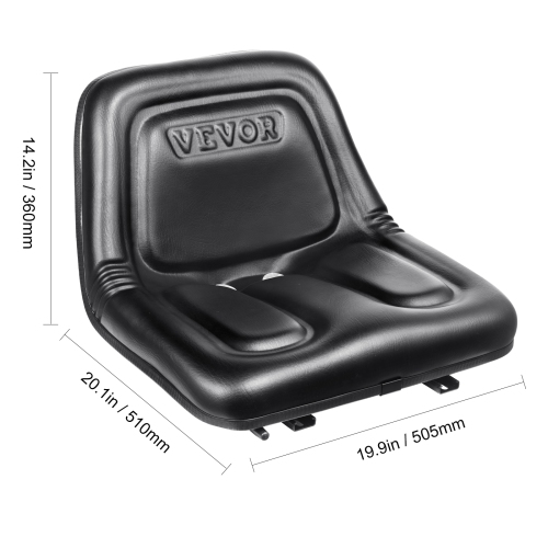 Siège de tracteur universel VEVOR 6,3-13.4&nbsp;po, siège de tondeuse avec micro-interrupteur et trous de drainage, siège de tracteur à fente