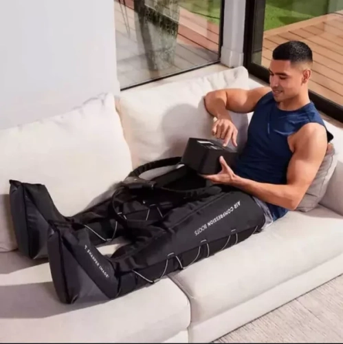 Sharper Image Leg Air Compression Massager | 29"-36" Full Leg Wraps | 4 Massage Modes | Adjustable Intensity | Handheld Controller |