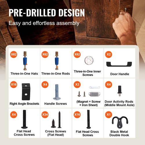 VEVOR 33.5"L x 19.3"W x 72.3"H Cat Litter Box Enclosure, Hidden Litter Box Furniture with 4 Storage Shelves, Wooden Cat Washroom, Cabinet Hidden Fit