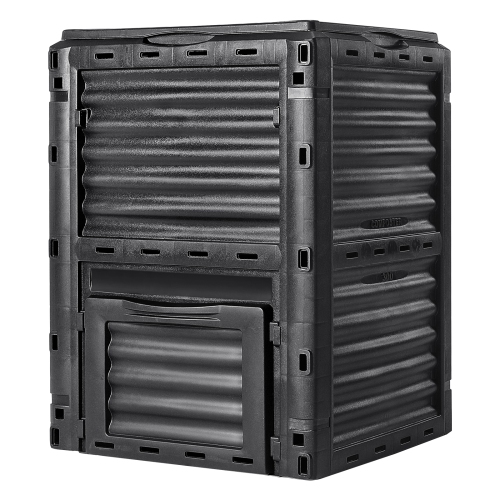 VEVOR 80 Gal Garden Compost Bin, BPA Free Composter, Large Capacity Outdoor Composting Bin with Top Lid and Bottom Door, Easy Assembling,