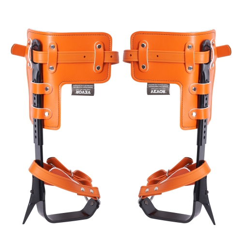 VEVOR 1 Pair Alloy Steel Climbing Spurs, 350lbs Load Capacity Tree Climbing Gear with Straps and Spike Protectors, Arborist Equipment for Climbers,
