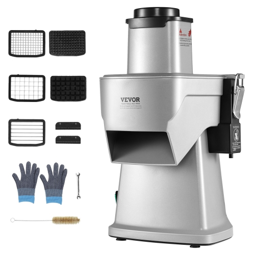 VEVOR Electric Vegetable Slicer, 4 in 1 Multifunctional Food Cutter, 200W Vegetable Chopper for Slicing Shredding Dicing and Slitting, with