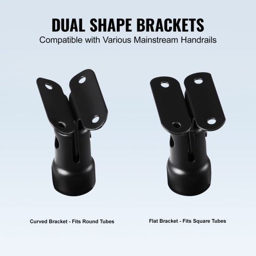 VEVOR 35.83" Height Glass Clamp, Glass Railing Bracket for 0.39 "-0.47 " Thickness Tempered Glass, 304 Stainless Steel Glass Mounting Clamp, Glass