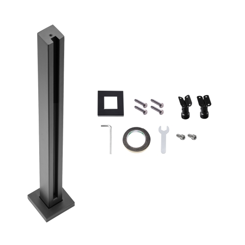 VEVOR 35.83" Height Glass Clamp, Glass Railing Bracket for 0.39 "-0.47 " Thickness Tempered Glass, 304 Stainless Steel Glass Mounting Clamp, Glass