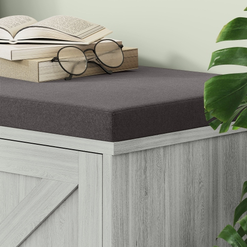 Banc à chaussures de HOMCOM avec coussin rembourré et 4 compartiments fermés, banc d'entrée 352&nbsp;lb, armoire à chaussures pour salon, couloir, 8