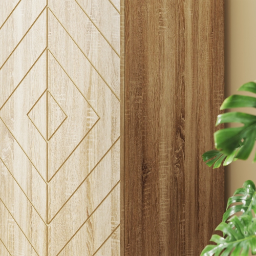 HOMCOM 5-Tier Shoe Cabinet for 15 Pairs, Freestanding Chevron Shoe Storage Cabinet with 2 Doors, Adjustable Shelves and Metal Legs for Entryway,